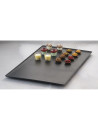 Set of 6 rectangular black melamine presentation trays (60x40cm)