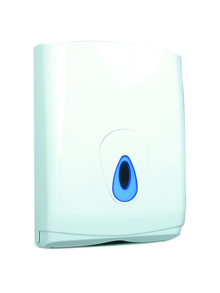 Wall mounted dispenser for folded hand towels - Compatible with 1 and 2 folds