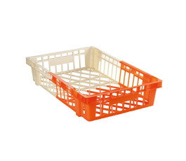 Two-tone openwork food crate 60 x 40 x 12 cm - 20L