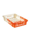 Two-tone openwork food crate 60 x 40 x 12 cm - 20L