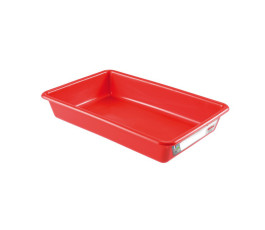 Bac plat 8 L HACCP - Rouge - 48.50 x 33.50 x 7.5 cm