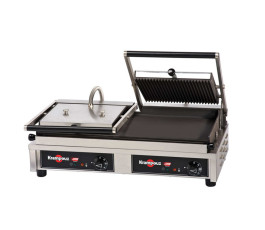 Multi contact wide grill, upper grill. ribbed/smooth lower grid