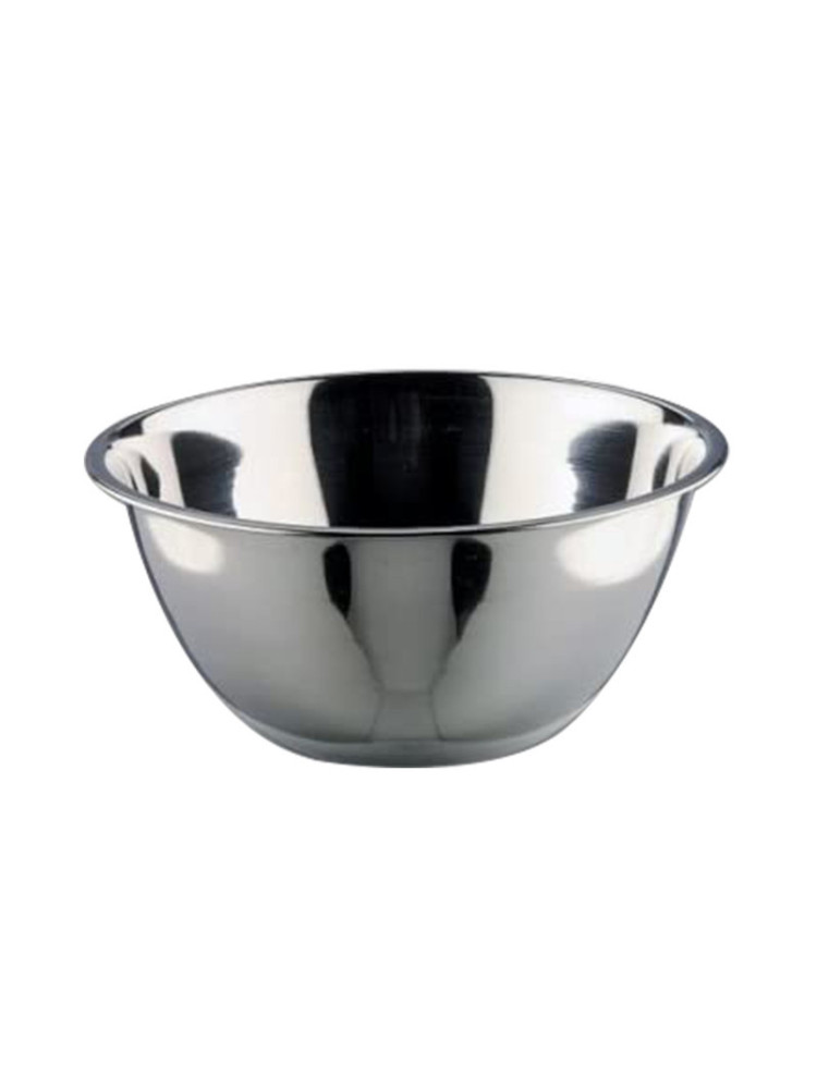 Flat-bottomed stainless steel salad bowl - Diameter 30 cm - 5 L