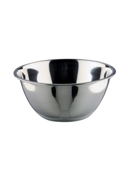 Flat-bottomed stainless steel salad bowl - Diameter 30 cm - 5 L