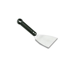 Spatule m/solide en inox manche noir - 10*11.5cm