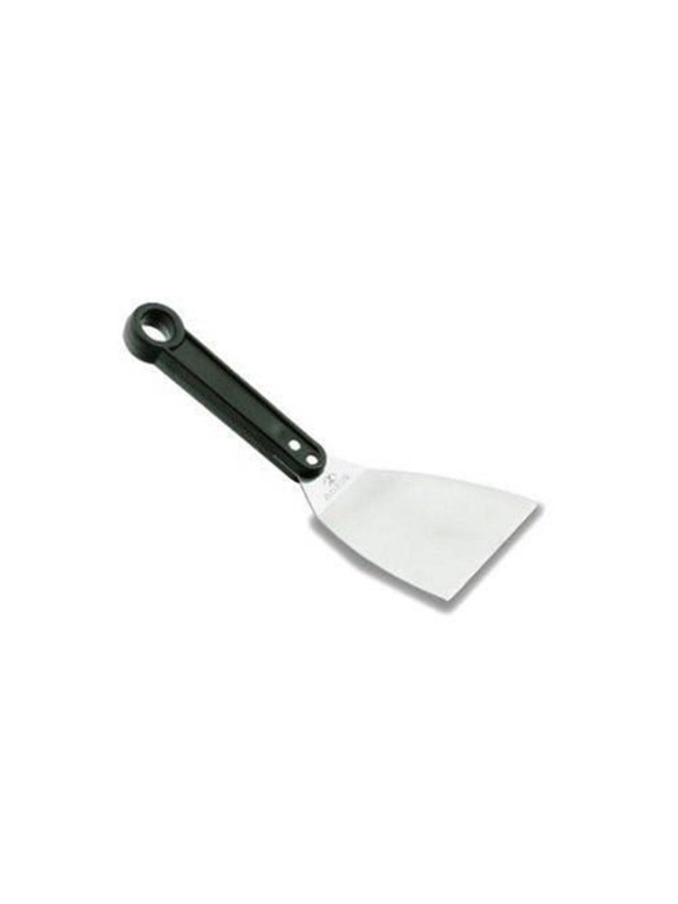 Spatule m/solide en inox manche noir - 10*11.5cm