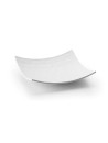 Plateau carré mélaminé blanc 25*25*5 cm