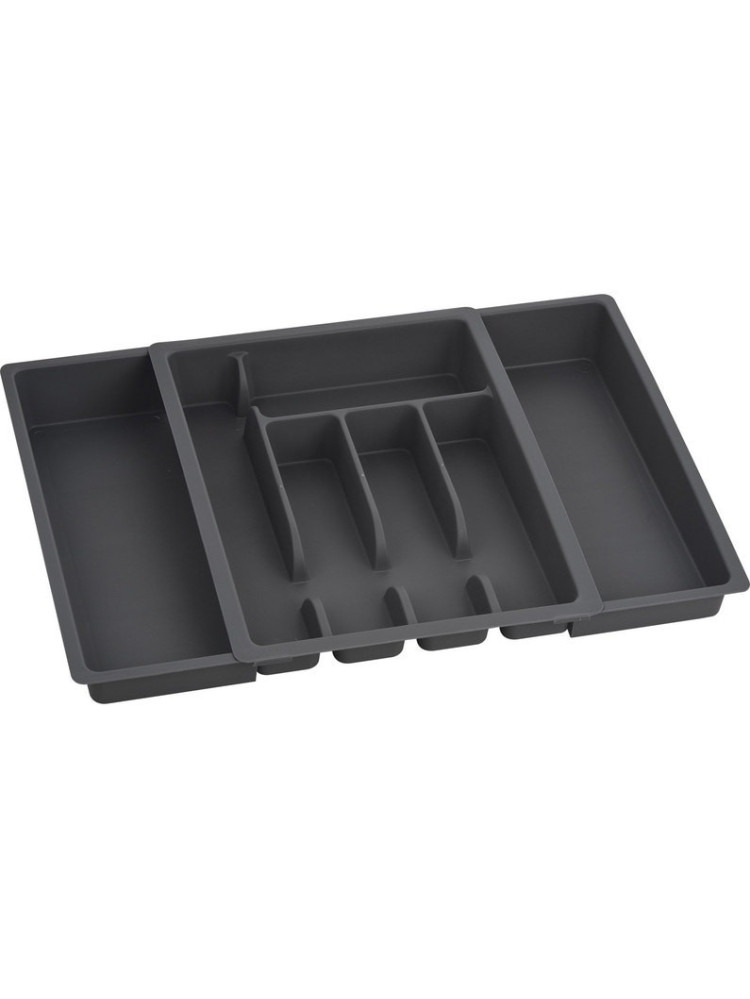 Plastic cutlery tray extendable gray cutlery tray