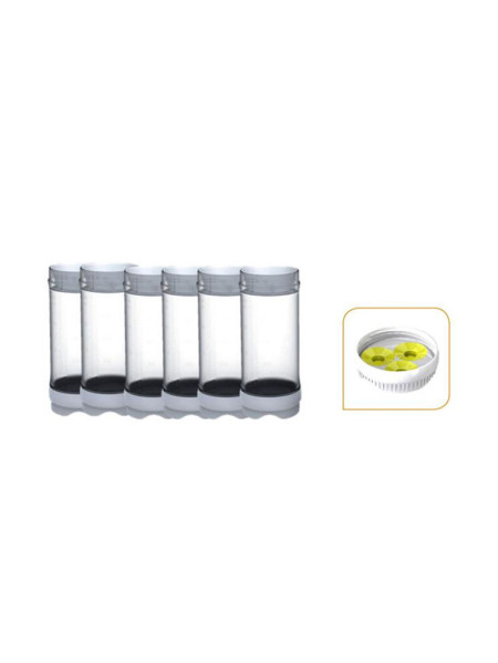 710 ml bottle for FIFO Sauce Gun with 3-hole lid - Set of 6