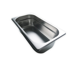 Stainless Steel 1/3 Gastronorm food pan, 100mm deep
