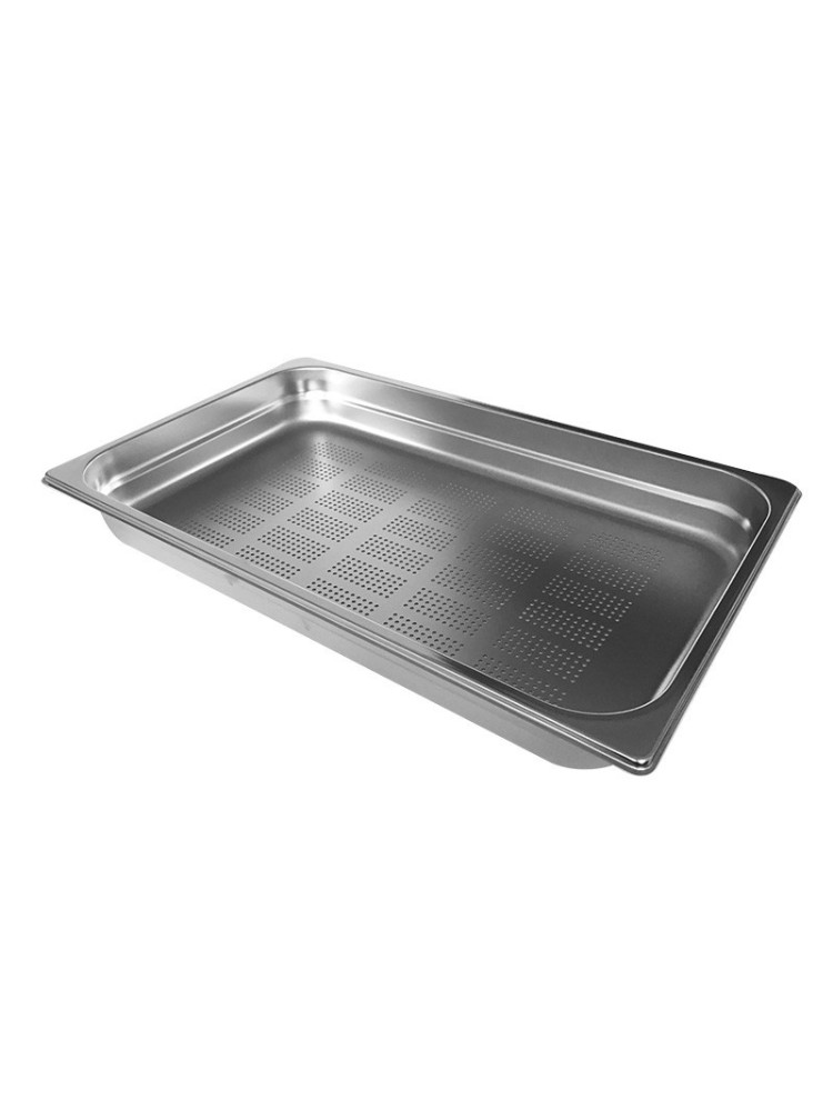 Bac GN 1/1 perforé inox 304 profondeur 65 mm 8.8 L