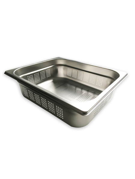 Perforated Stainless Steel 1/2 Gastronorm food pan, 100mm deep