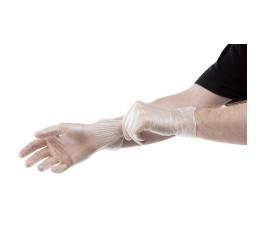 Natural powdered vinyl glove size L - Box of 100