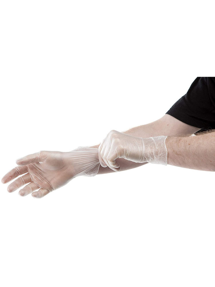 Natural powdered vinyl glove size L - Box of 100