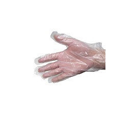 Salad gloves x 100 - Embossed polyethylene - Transparent - Ambidextrous