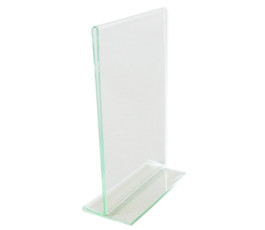 Portrait table poster holder in plexiglass A4 Vertical right