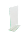 Portrait table poster holder in plexiglass A4 Vertical right