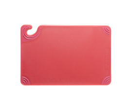 Red cutting board, anti-slip corners, with hook