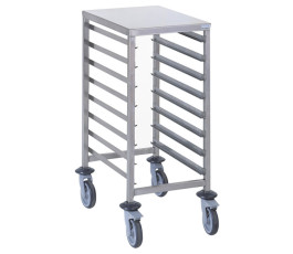 GN 1/1 stainless steel ladder - 8 runners with upper shelf