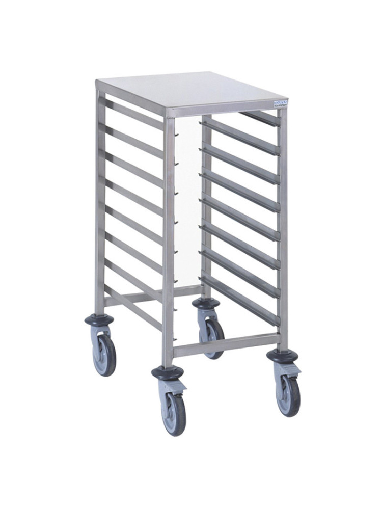 GN 1/1 stainless steel ladder - 8 runners with upper shelf