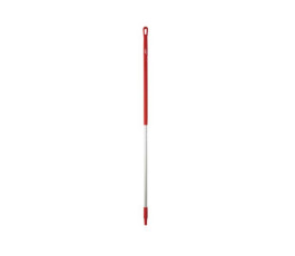 Manche aluminium rouge 1510 mm - Compatible brosse et raclette -  Diamètre 31 mm
