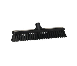 Vikan Broom 410mm - Soft / hard fiber - Black