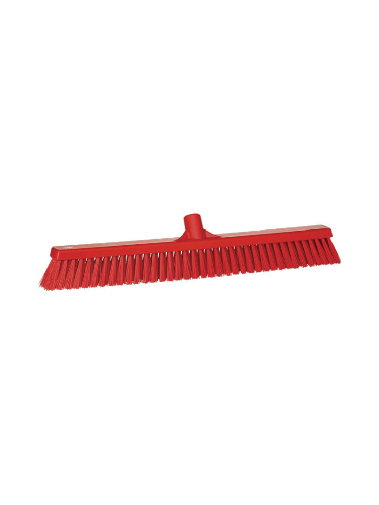 Vikan Broom 610mm - Soft/Hard Fiber - Red