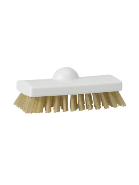 Brosse pour les grilles et plaques de cuisson chaudes - 150 mm - Dur - Blanc