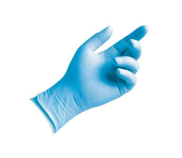 Box of 100 powder-free blue S nitrile gloves