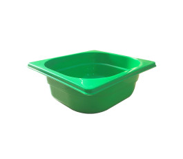 Pack of 12 green PP bins GN1/6-65mm