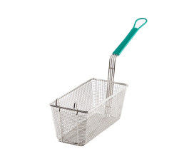 Panier à frites de cuisson manche vert 33.5x16.5x14.5 cm