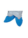 Box of 100 pairs of blue overshoes