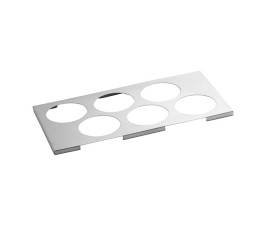 Stainless steel lid with 6 holes for GN 1/3 container - diameter 63 mm