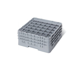 Glass washing rack - 36 compartments - 50 x 50 x 10.5 cm