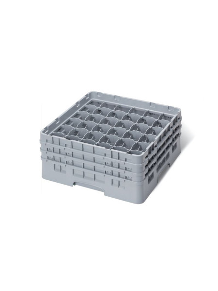 Glass washing rack - 36 compartments - 50 x 50 x 10.5 cm