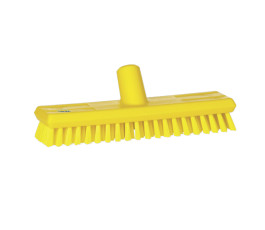 Lave-pont /Balai brosse Vikan 270mm - Fibre très dure - Jaune