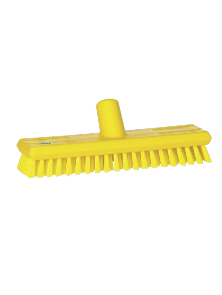 Lave-pont /Balai brosse Vikan 270mm - Fibre très dure - Jaune