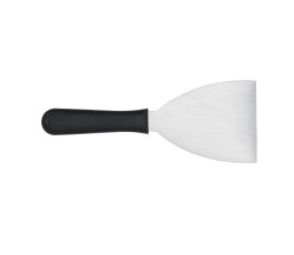 Spatula stainless steel blade 10 cm black plastic handle