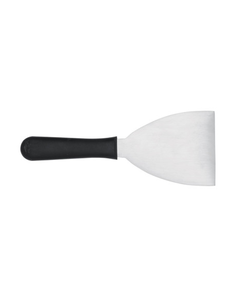 Spatula stainless steel blade 10 cm black plastic handle