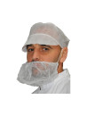 White beard cover with elastic - polypropylene - Bag of 100