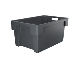 Stackable grey bin - Solid bottom and sides - 60 x 40 x 300 cm - 50 L