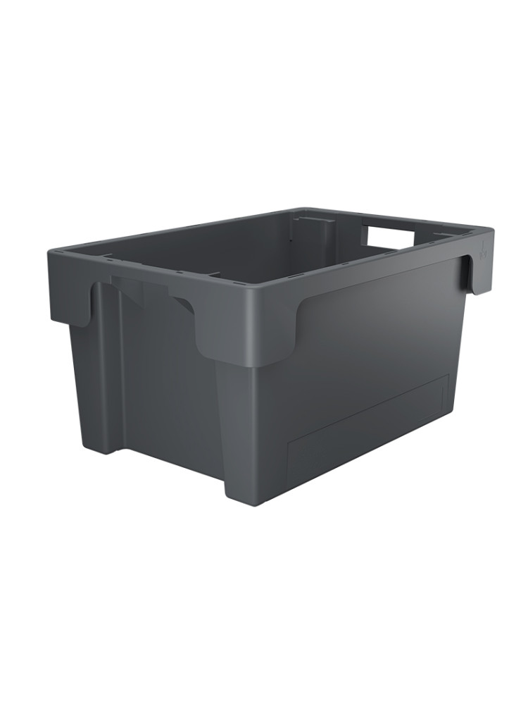 Stackable grey bin - Solid bottom and sides - 60 x 40 x 300 cm - 50 L