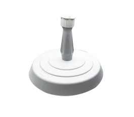 Round white concrete parasol base 14 kg