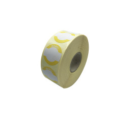 Roll of 1200 yellow adhesive labels - TUESDAY