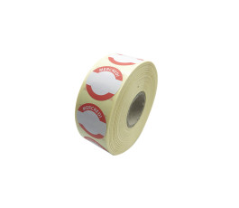 Roll of 1200 red adhesive labels - WEDNESDAY
