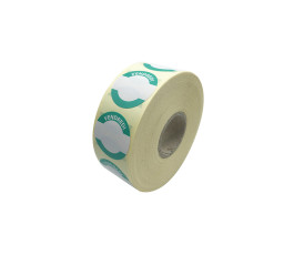 Roll of 1200 green adhesive labels - FRIDAY