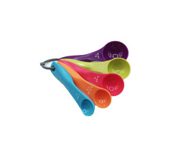 Kit of 5 plastic measuring spoons
