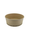 Round brown Kraft cardboard salad bowl 1560 ml - Pack of 45