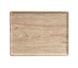 Set of 20 light oak compressed wood trays 37*28 cm Slim Platex