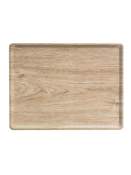 Set of 20 light oak compressed wood trays 37*28 cm Slim Platex